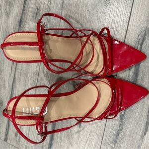Ego Kaia Heels Pointed Red Heels - 9